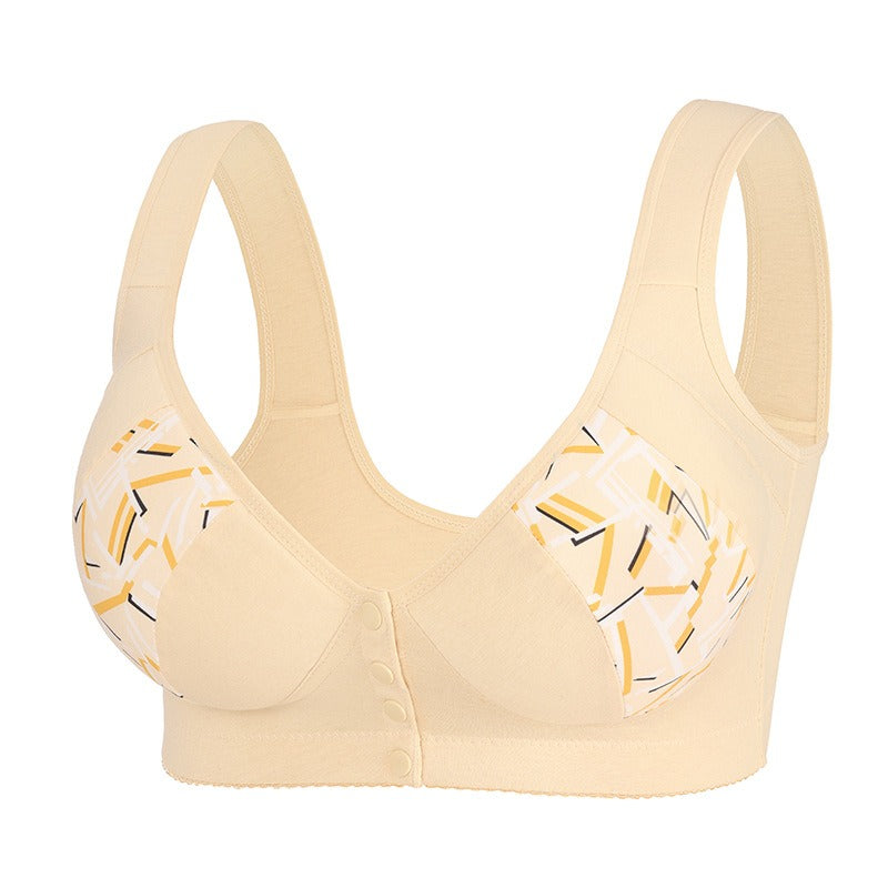 Flexible Fit Front Snap Bra Beige