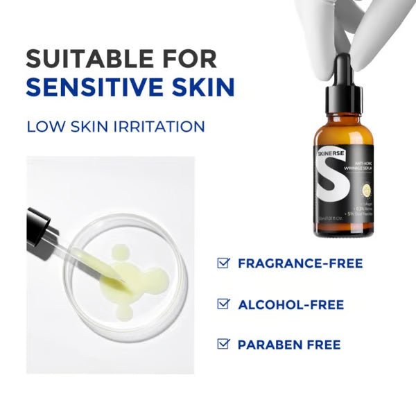 Retinol & Peptide Anti-Aging Wrinkle Serum, Brightening Serum for Fine Lines