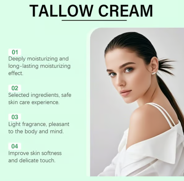 🌿 Organic Whipped Tallow Balm with Castor Oil & Frankincense for Natural Skincare & Moisturizing ✨