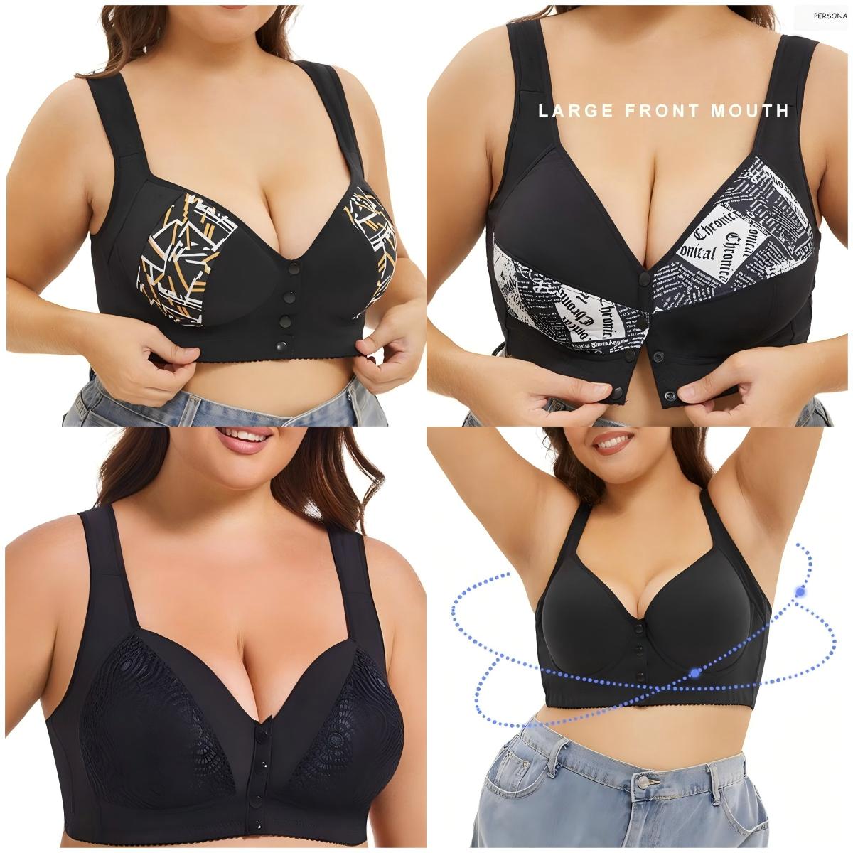 2025 PLUS SIZE BRA COMFORTABLE FRONT BUTTON BRA