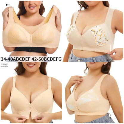 2025 PLUS SIZE BRA COMFORTABLE FRONT BUTTON BRA
