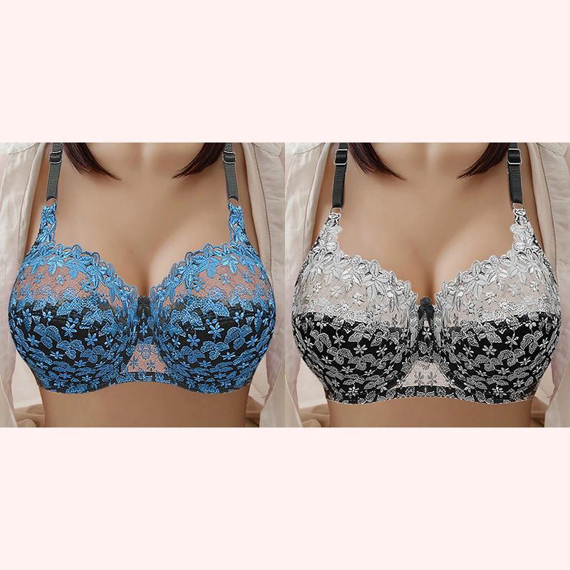 PLUS SIZE BRA WOMEN UNDERWEAR WIRE FREE COMFORT SOFT THIN BREATHABLE