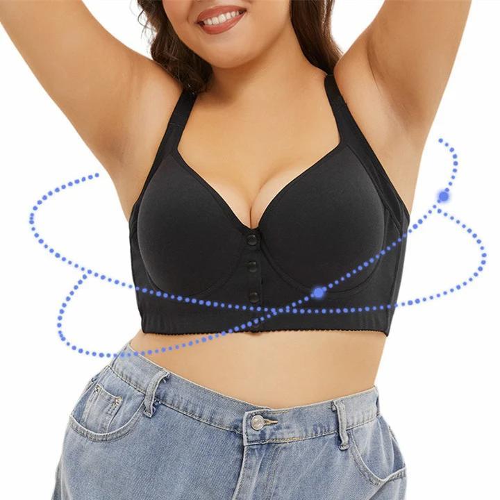 2025 PLUS SIZE BRA COMFORTABLE FRONT BUTTON BRA