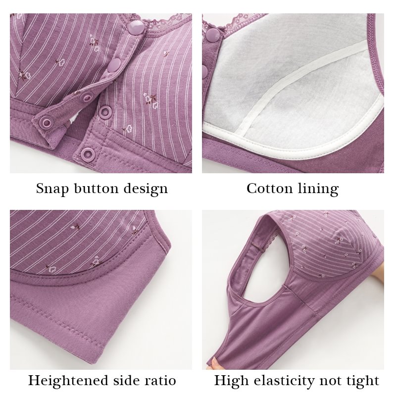 Design for Senior Front Closure Cotton Bra