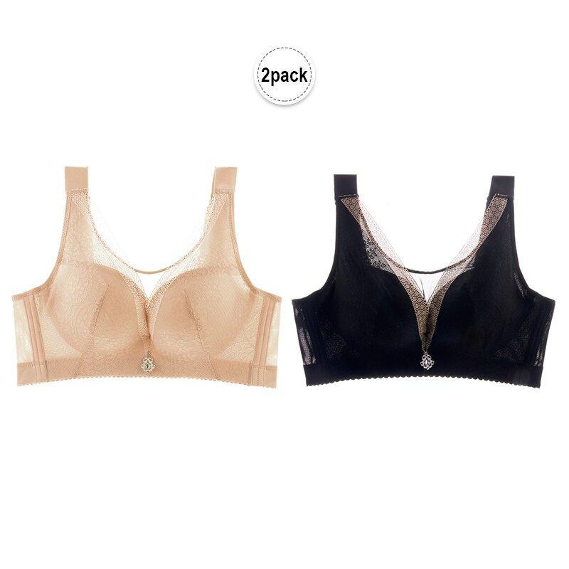 PLUS SIZE WIRELESS BREAST-RECEIVING ADJUSTABLE PUSH UP BRA