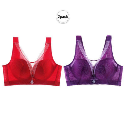 PLUS SIZE WIRELESS BREAST-RECEIVING ADJUSTABLE PUSH UP BRA