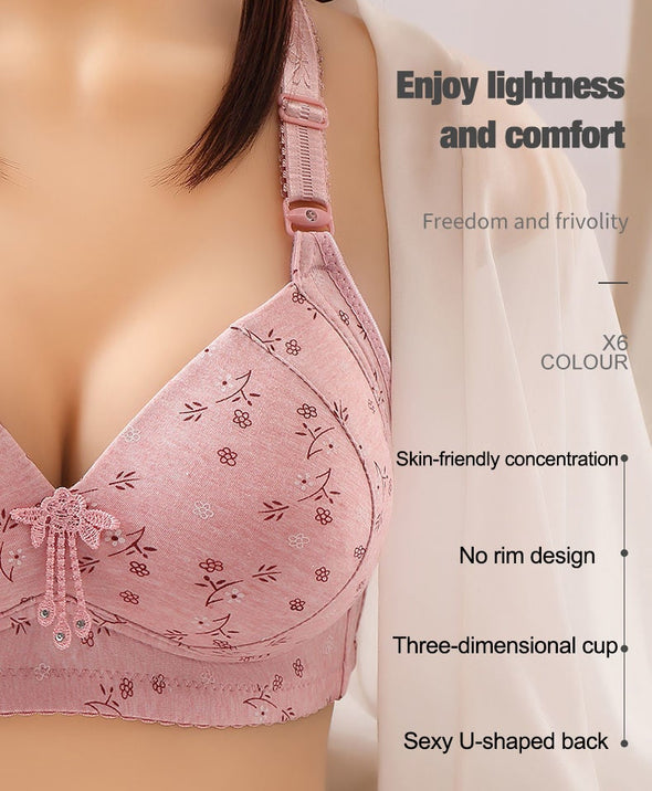 2022 Large size thin underwear anti-sagging bra
