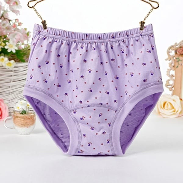 New High-Waist Ladies Cotton Panties Plus Sizes