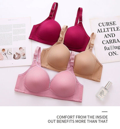 2022 Plus Size Bra Women Underwear Wire Free Comfort  Soft Breathable