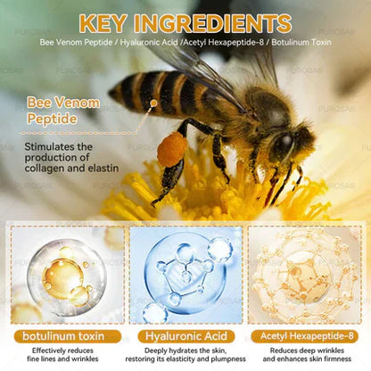 🐝PUROSA® Bee Venom Skin Treatment Cream, Anti-aging, Hydrating, Skin Repair, Even Tone, Acne and Dark Spot Treatment, Wart and Mole Removal, Psoriasis Relief
