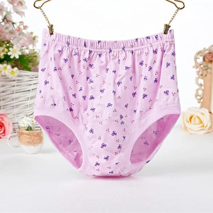 New High-Waist Ladies Cotton Panties Plus Sizes