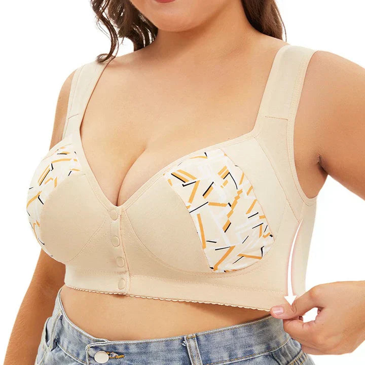 2025 PLUS SIZE BRA COMFORTABLE FRONT BUTTON BRA