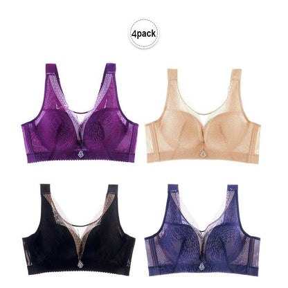 PLUS SIZE WIRELESS BREAST-RECEIVING ADJUSTABLE PUSH UP BRA