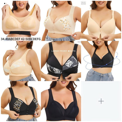 2025 PLUS SIZE BRA COMFORTABLE FRONT BUTTON BRA
