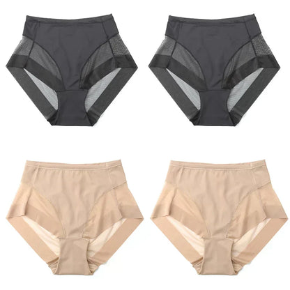 High Waist Ice Silk Seamless Shaping Briefs