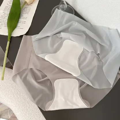 Ultra Thin Ice Silk Panties for Women - Leak Proof Non-Marking Invisible Breathable Sexy Briefs