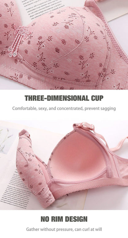 2022 Large size thin underwear anti-sagging bra