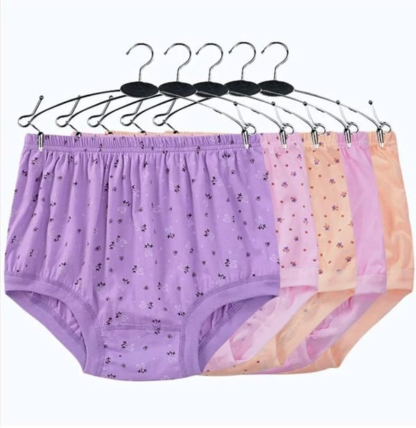 New High-Waist Ladies Cotton Panties Plus Sizes