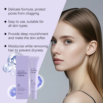 Gentle and Painless Facial Hair Removal Cream
