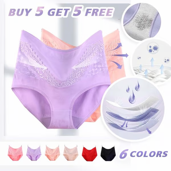🔥High Waist Cotton Hygroscopic Underwear