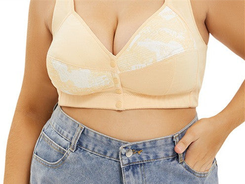 New Flexible Fit Front Snap Bra Beige