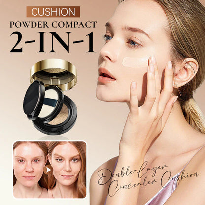 Double-Layer Concealer Cushion Powder Compact 2-In-1