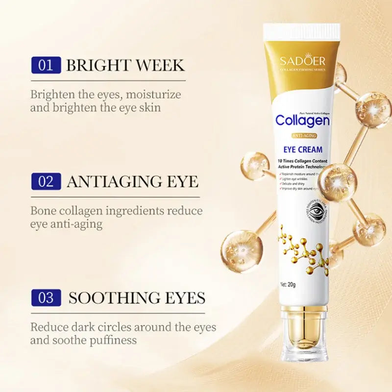 Instant Eye Bag Removal Cream Collagen Removal Wrinkles Firming Skin Fade Fine Lines Brighten Dark Circle