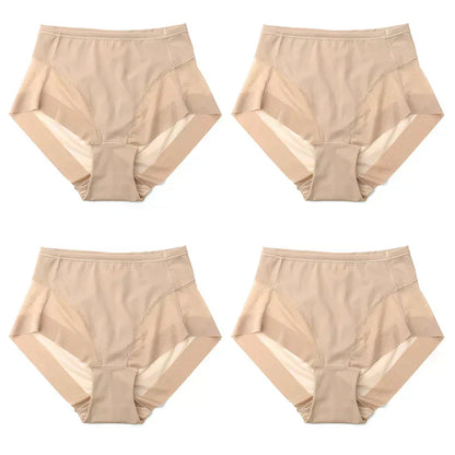 High Waist Ice Silk Seamless Shaping Briefs