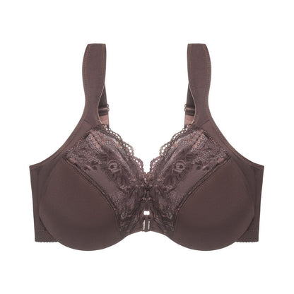 Plus size front button bra