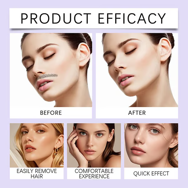 Gentle and Painless Facial Hair Removal Cream