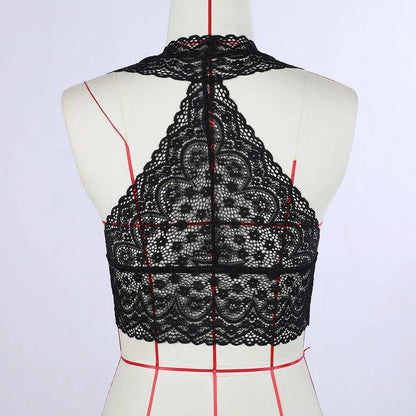 Lace Top Plus Size Push Up Wirefree Bra