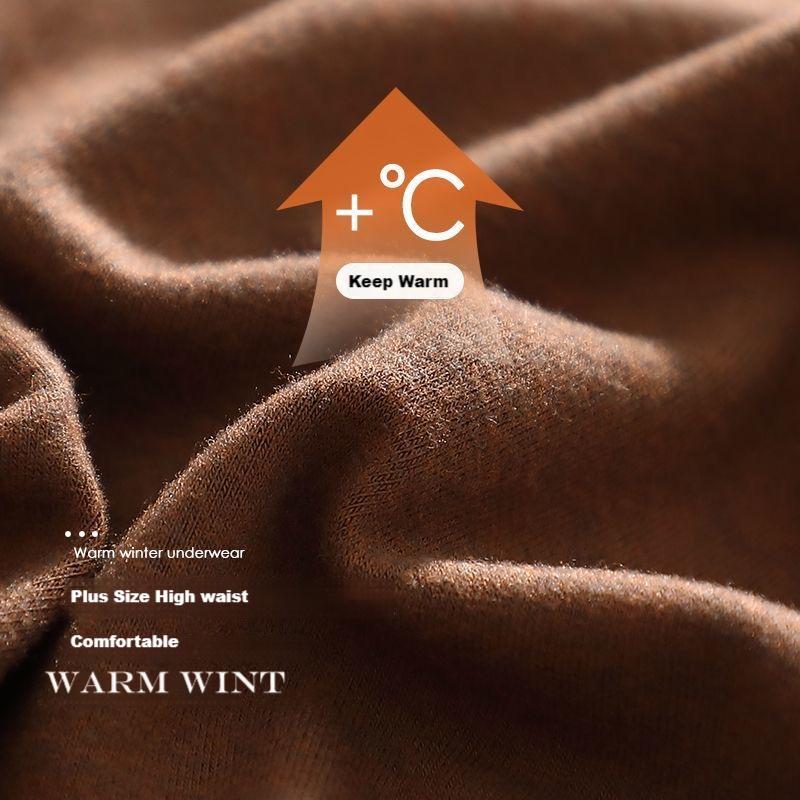 High waist womens underwear tummy control warm antibacterial panties