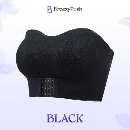 Breathable Non Slip Strapless Front Buckle Push Up Bra